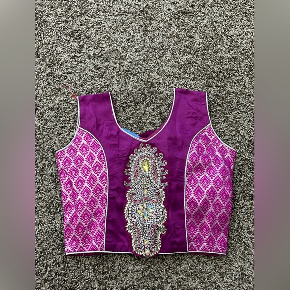 COPY - New with Tag! Kids purple net lehenga with beautiful embroidery! - Picture 3 of 3